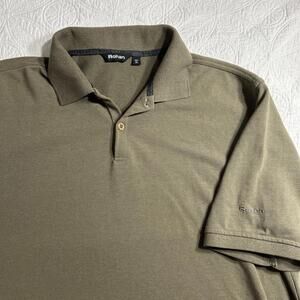 ROHAN Men's Olive Green Inside Pocket Short Sleeve Polo Plus Shirt Size XL